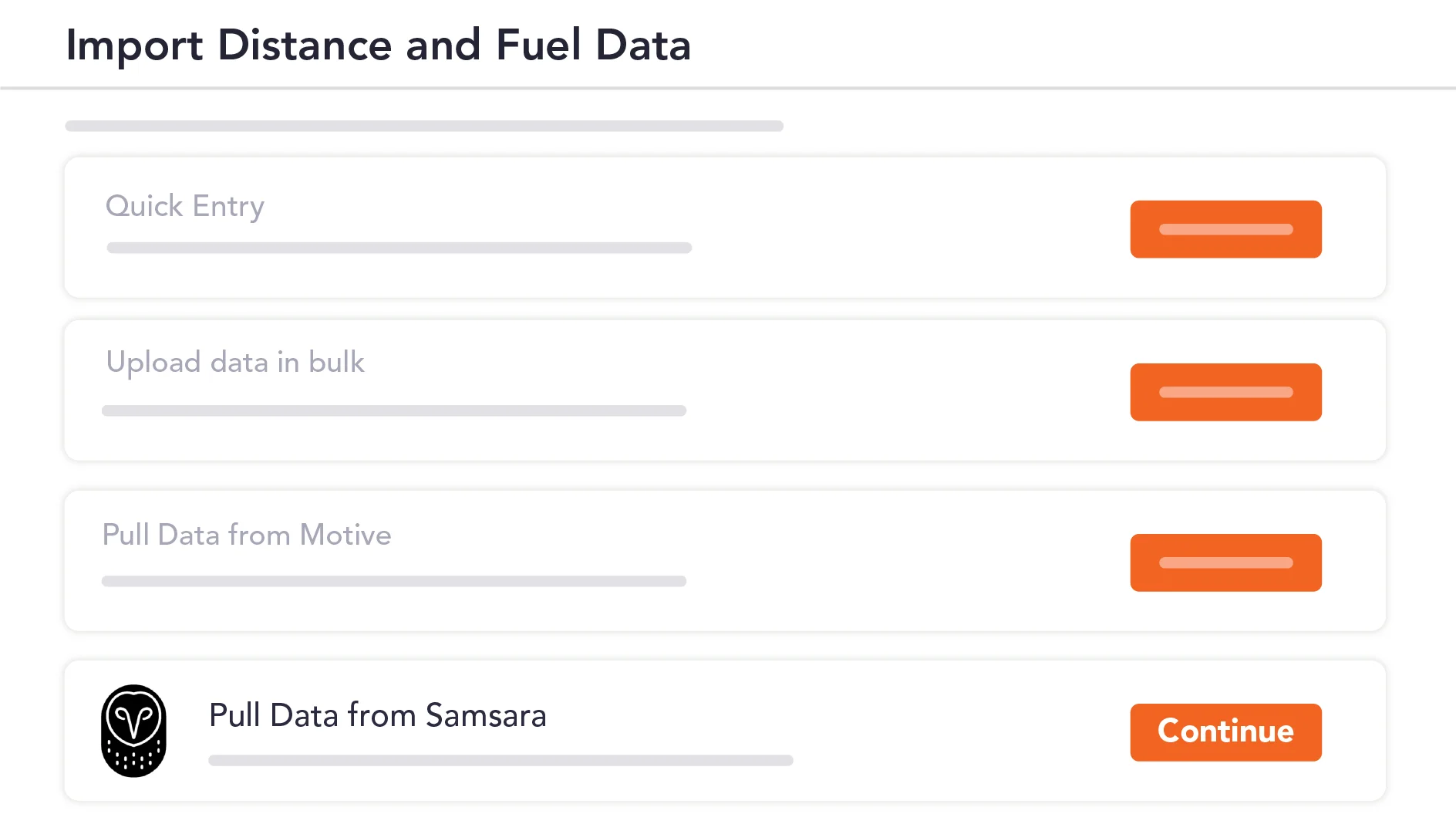 Import Distance and Fuel Data